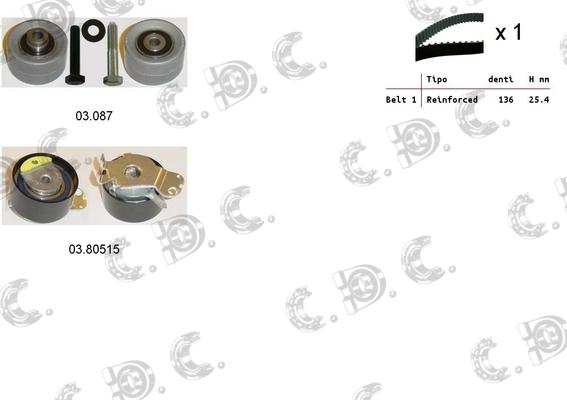 Autokit 04.5134 - Комплект зубчатого ремня ГРМ www.autospares.lv