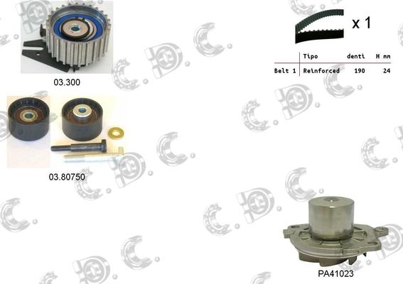 Autokit 04.5125PA - Водяной насос + комплект зубчатого ремня ГРМ www.autospares.lv