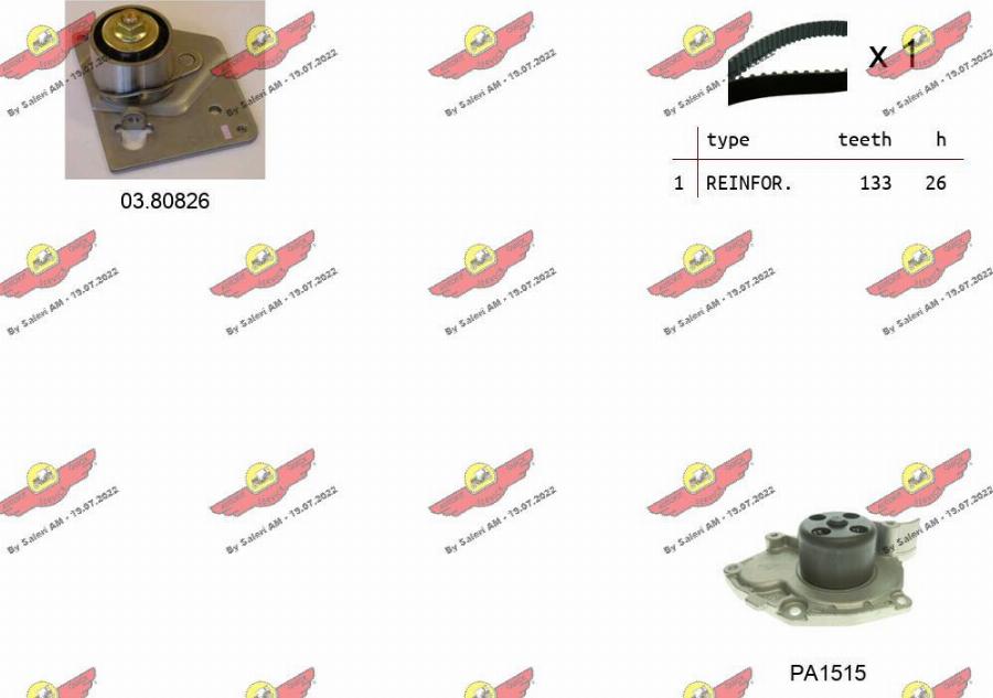 Autokit 04.5120PA2 - Water Pump & Timing Belt Set www.autospares.lv