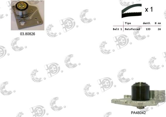 Autokit 04.5120PA - Ūdenssūknis + Zobsiksnas komplekts www.autospares.lv