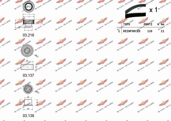 Autokit 04.5122 - Timing Belt Set www.autospares.lv