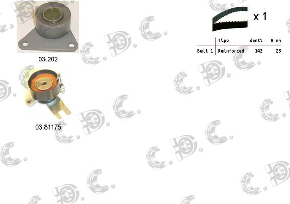 Autokit 04.5344 - Комплект зубчатого ремня ГРМ www.autospares.lv