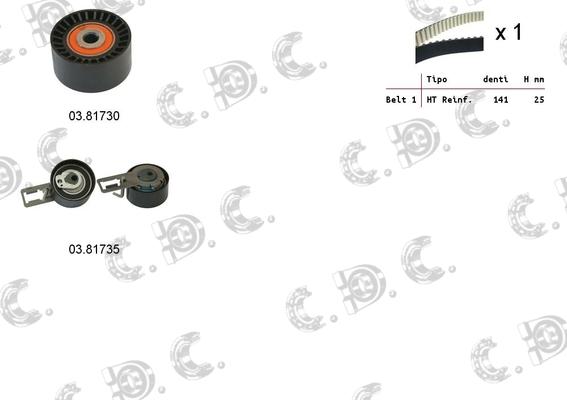 Autokit 04.5347 - Комплект зубчатого ремня ГРМ www.autospares.lv