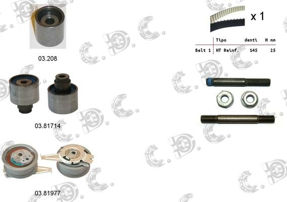 Autokit 04.5355 - Zobsiksnas komplekts www.autospares.lv