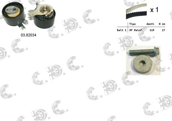 Autokit 04.5357 - Zobsiksnas komplekts www.autospares.lv