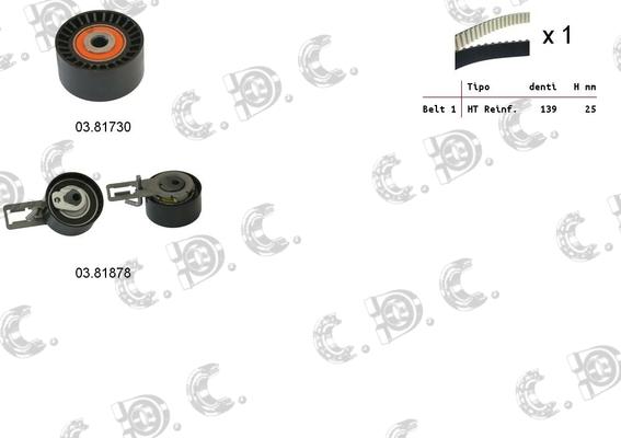 Autokit 04.5365 - Zobsiksnas komplekts www.autospares.lv