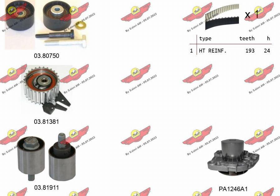 Autokit 04.5368PA - Ūdenssūknis + Zobsiksnas komplekts autospares.lv