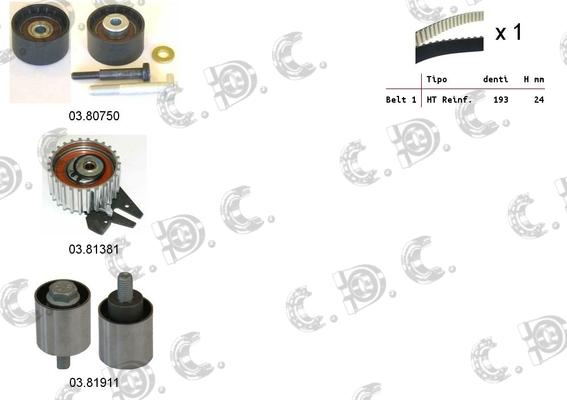 Autokit 04.5368 - Комплект зубчатого ремня ГРМ www.autospares.lv