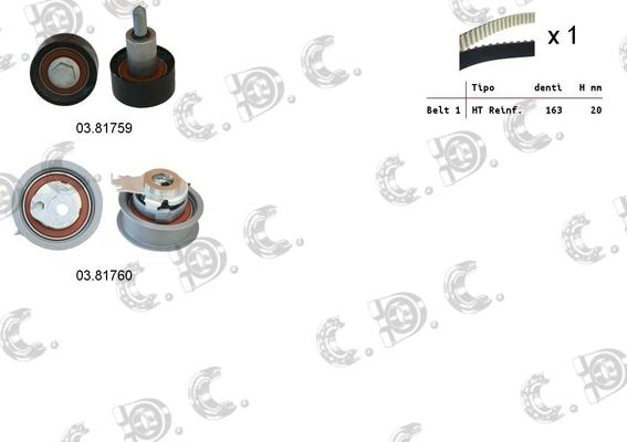 Autokit 04.5363 - Комплект зубчатого ремня ГРМ www.autospares.lv