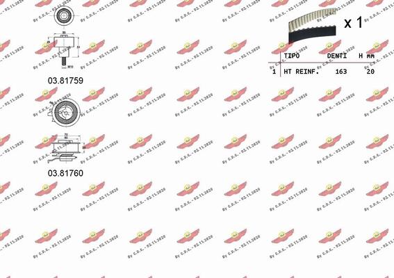 Autokit 04.5363 - Комплект зубчатого ремня ГРМ www.autospares.lv