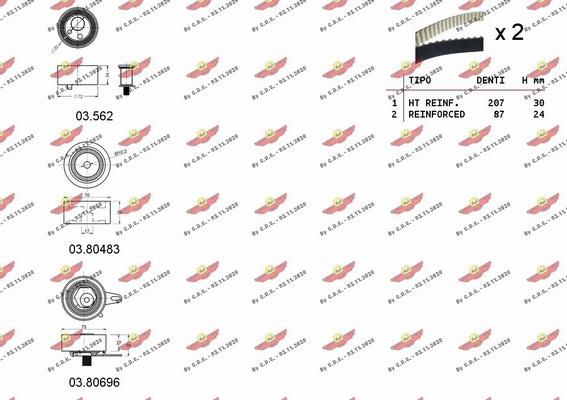 Autokit 04.5362 - Zobsiksnas komplekts autospares.lv