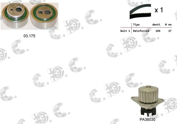 Autokit 04.5308PA - Water Pump & Timing Belt Set www.autospares.lv