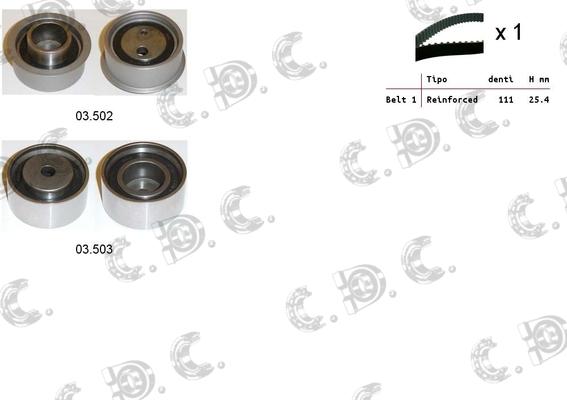 Autokit 04.5339 - Zobsiksnas komplekts www.autospares.lv