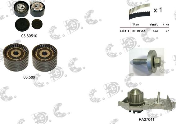 Autokit 04.5336PA - Ūdenssūknis + Zobsiksnas komplekts www.autospares.lv