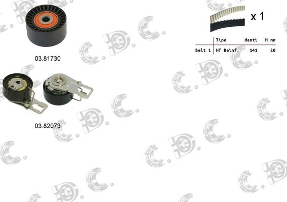 Autokit 04.5374 - Комплект зубчатого ремня ГРМ www.autospares.lv