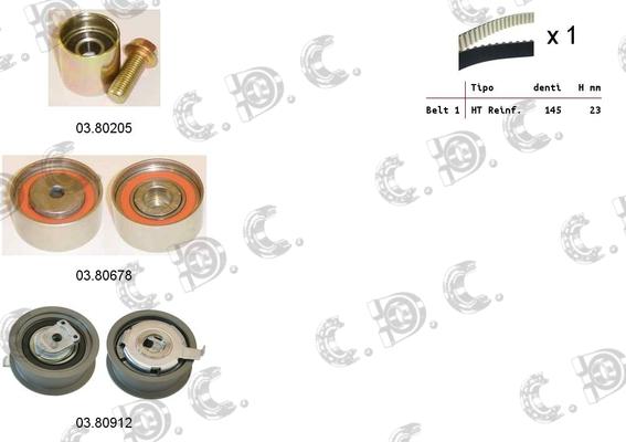 Autokit 04.5291 - Zobsiksnas komplekts www.autospares.lv