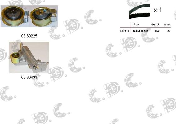 Autokit 04.5244 - Комплект зубчатого ремня ГРМ www.autospares.lv