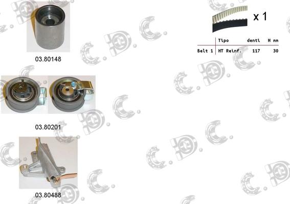 Autokit 04.5242 - Zobsiksnas komplekts www.autospares.lv