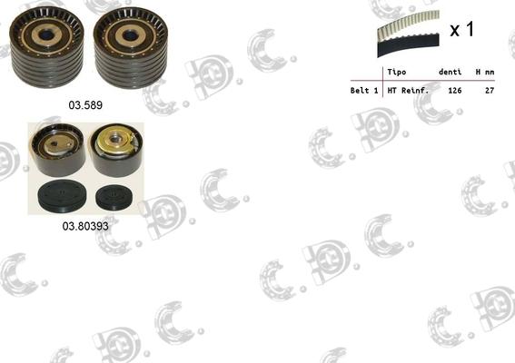 Autokit 04.5261 - Zobsiksnas komplekts www.autospares.lv