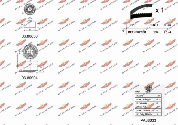 Autokit 04.5268PA - Ūdenssūknis + Zobsiksnas komplekts autospares.lv