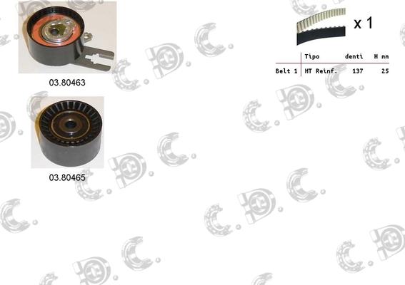 Autokit 04.5263 - Комплект зубчатого ремня ГРМ www.autospares.lv