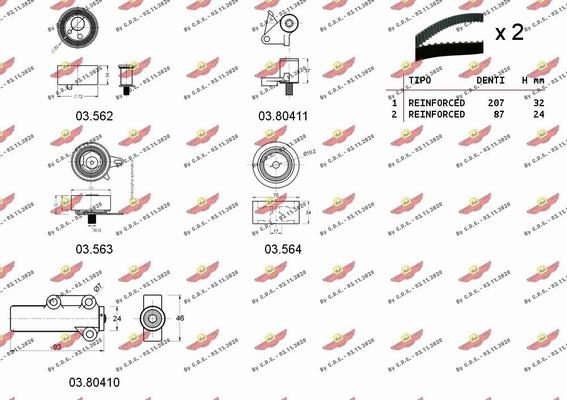 Autokit 04.5267C - Zobsiksnas komplekts autospares.lv