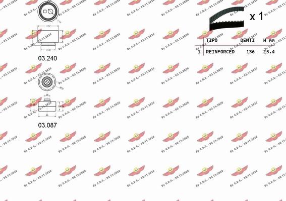 Autokit 04.5206 - Zobsiksnas komplekts www.autospares.lv