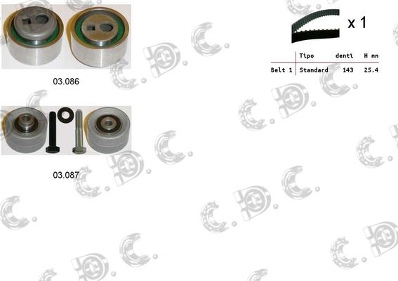 Autokit 04.5286 - Timing Belt Set www.autospares.lv