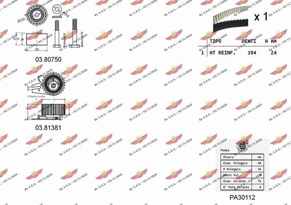 Autokit 04.5283PA - Ūdenssūknis + Zobsiksnas komplekts www.autospares.lv