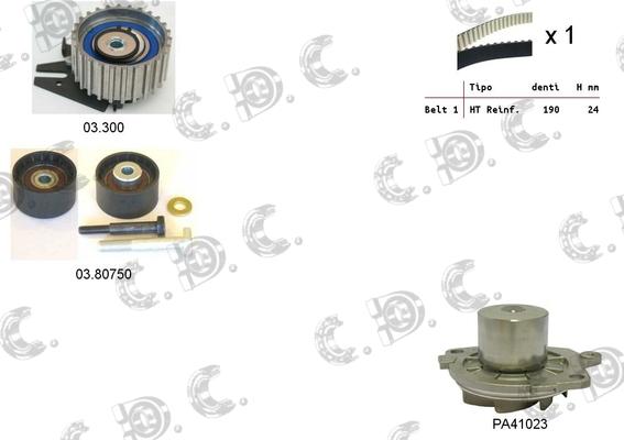 Autokit 04.5282PA - Ūdenssūknis + Zobsiksnas komplekts autospares.lv