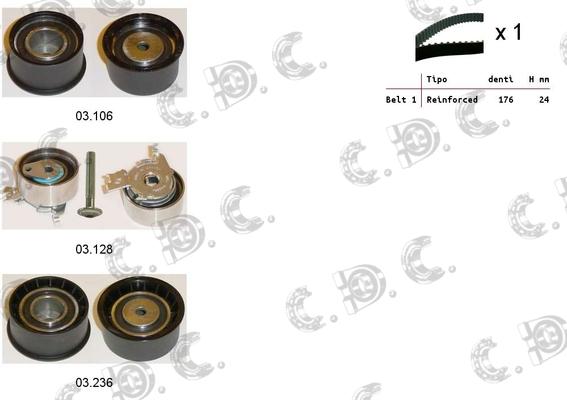 Autokit 04.5235 - Zobsiksnas komplekts www.autospares.lv