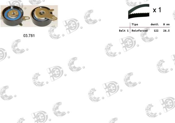 Autokit 04.5222 - Zobsiksnas komplekts www.autospares.lv