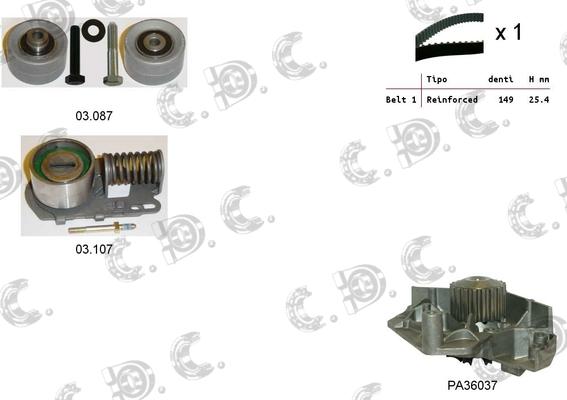 Autokit 04.5227PA - Ūdenssūknis + Zobsiksnas komplekts autospares.lv