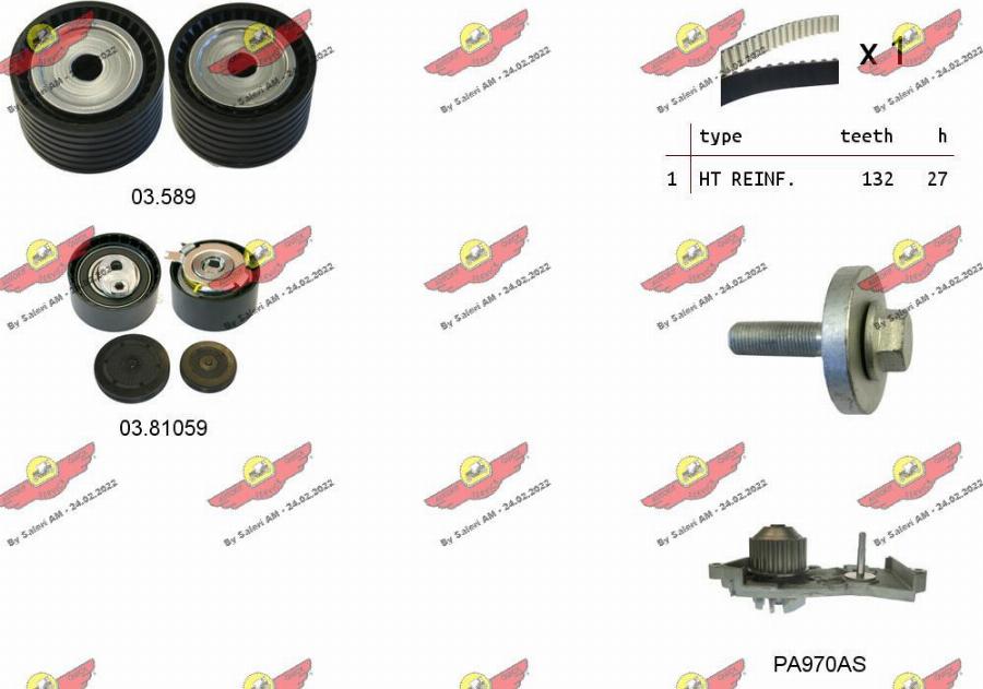 Autokit 04.5278PA - Ūdenssūknis + Zobsiksnas komplekts autospares.lv