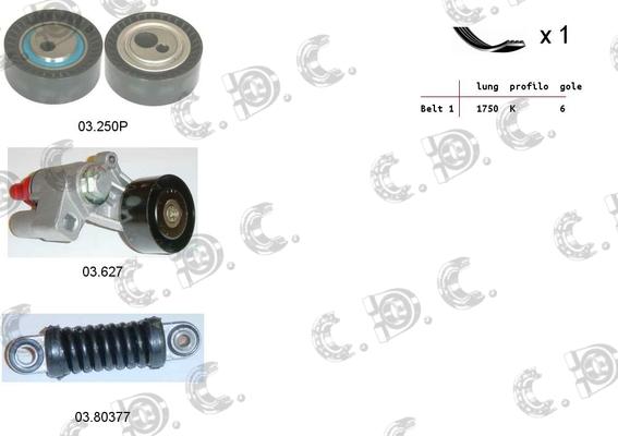 Autokit 06.0094 - Поликлиновый ременный комплект www.autospares.lv