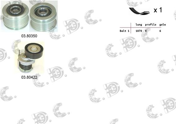 Autokit 06.0044 - Поликлиновый ременный комплект www.autospares.lv