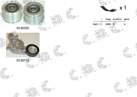 Autokit 06.0046 - Поликлиновый ременный комплект www.autospares.lv