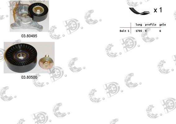 Autokit 06.0048 - Ķīļrievu siksnu komplekts www.autospares.lv