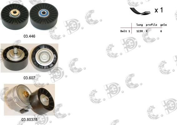 Autokit 060059 - Поликлиновый ременный комплект www.autospares.lv