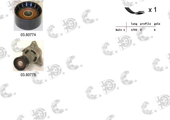 Autokit 06.0050 - V-Ribbed Belt Set www.autospares.lv