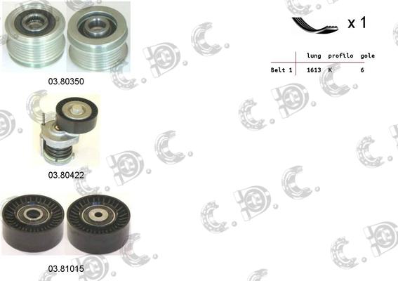 Autokit 06.0064 - Ķīļrievu siksnu komplekts autospares.lv