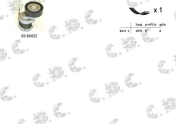 Autokit 06.0008 - Поликлиновый ременный комплект www.autospares.lv