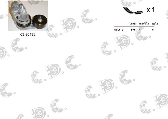 Autokit 06.0012 - V-Ribbed Belt Set www.autospares.lv