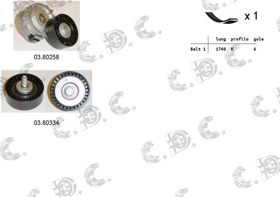 Autokit 06.0017 - Поликлиновый ременный комплект www.autospares.lv