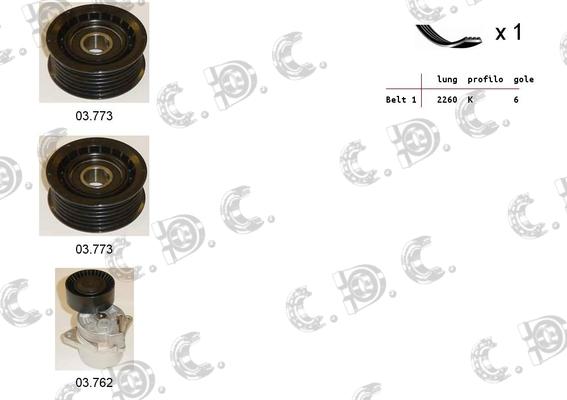 Autokit 06.0032 - Ķīļrievu siksnu komplekts autospares.lv