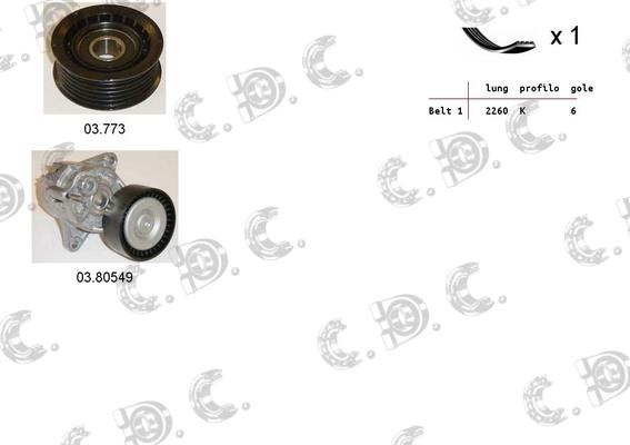 Autokit 06.0029 - Ķīļrievu siksnu komplekts www.autospares.lv