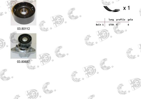 Autokit 06.0028 - Ķīļrievu siksnu komplekts www.autospares.lv