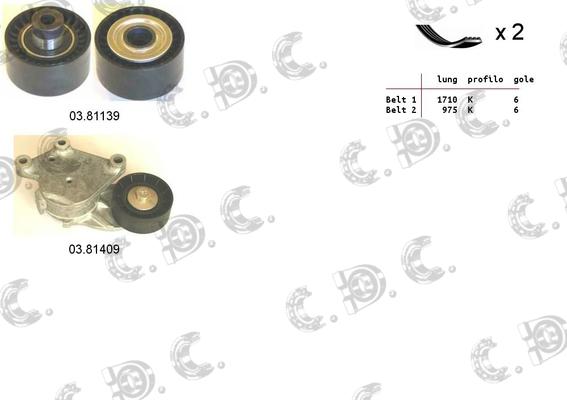 Autokit 06.0072 - Поликлиновый ременный комплект www.autospares.lv