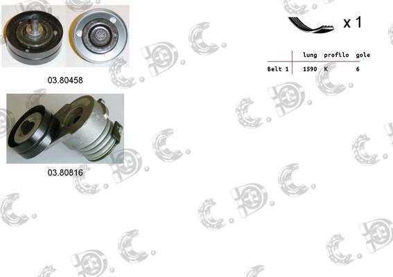 Autokit 06.0114 - Поликлиновый ременный комплект www.autospares.lv