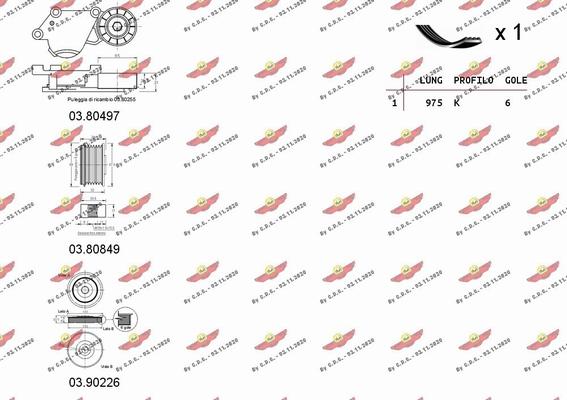 Autokit 06.0111 - Ķīļrievu siksnu komplekts autospares.lv